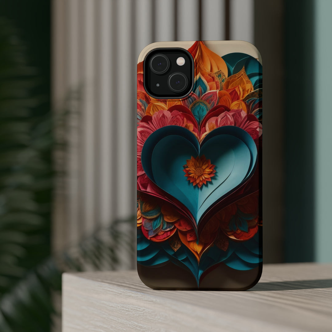 Colorful Heart Blossoms - MagSafe Tough Case