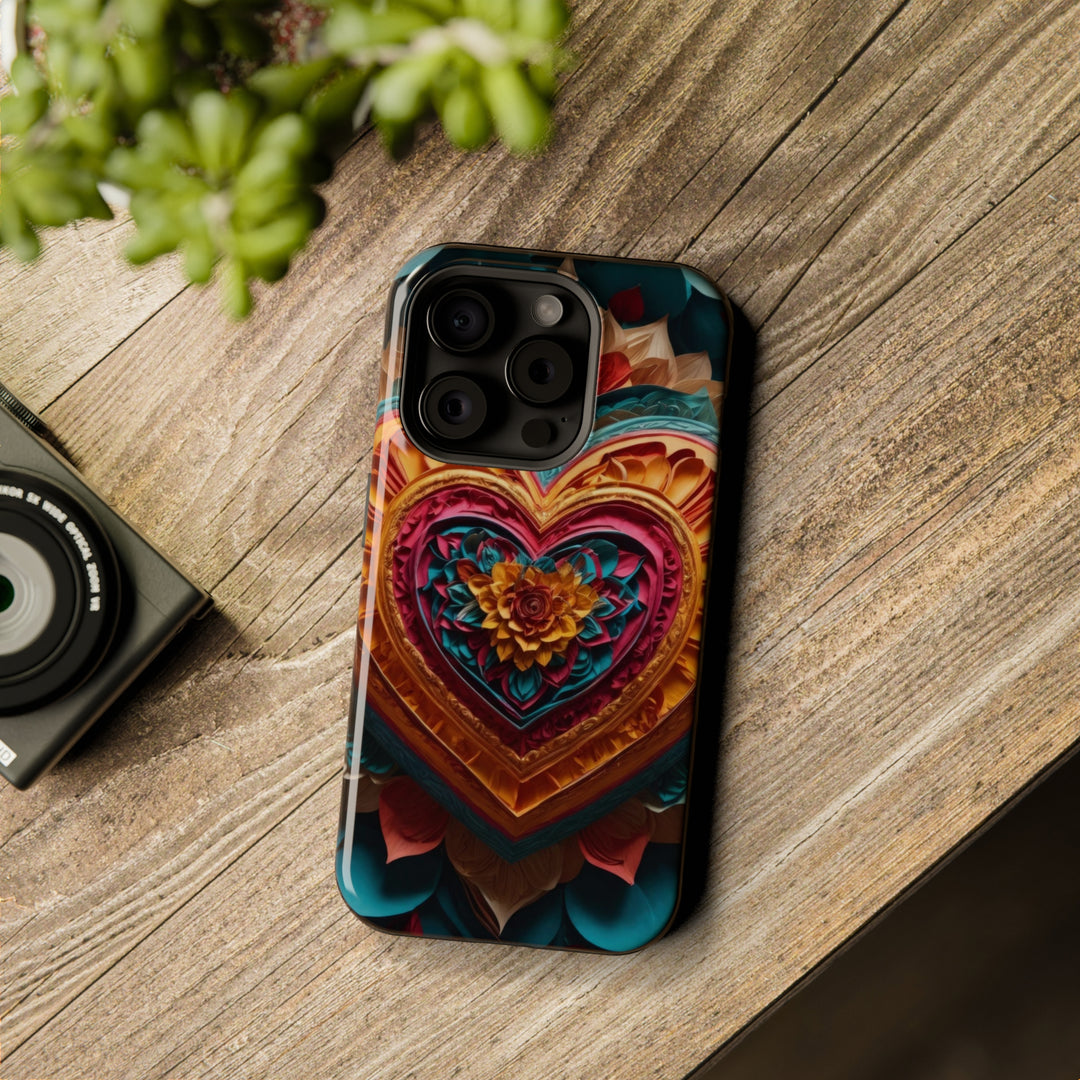 Vibrant Heart Bloom - MagSafe Tough Case