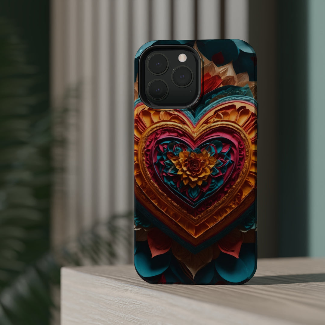 Vibrant Heart Bloom - MagSafe Tough Case