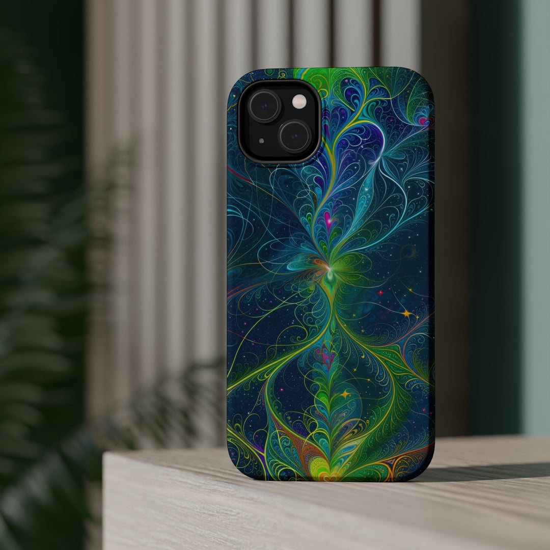 Vibrant Fractal Blossom - MagSafe Tough Case