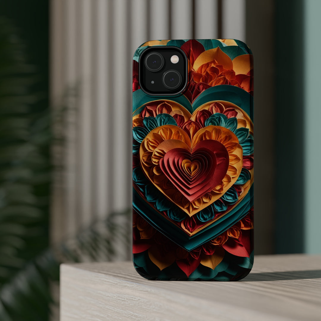 Vibrant Layered Heart - MagSafe Tough Case