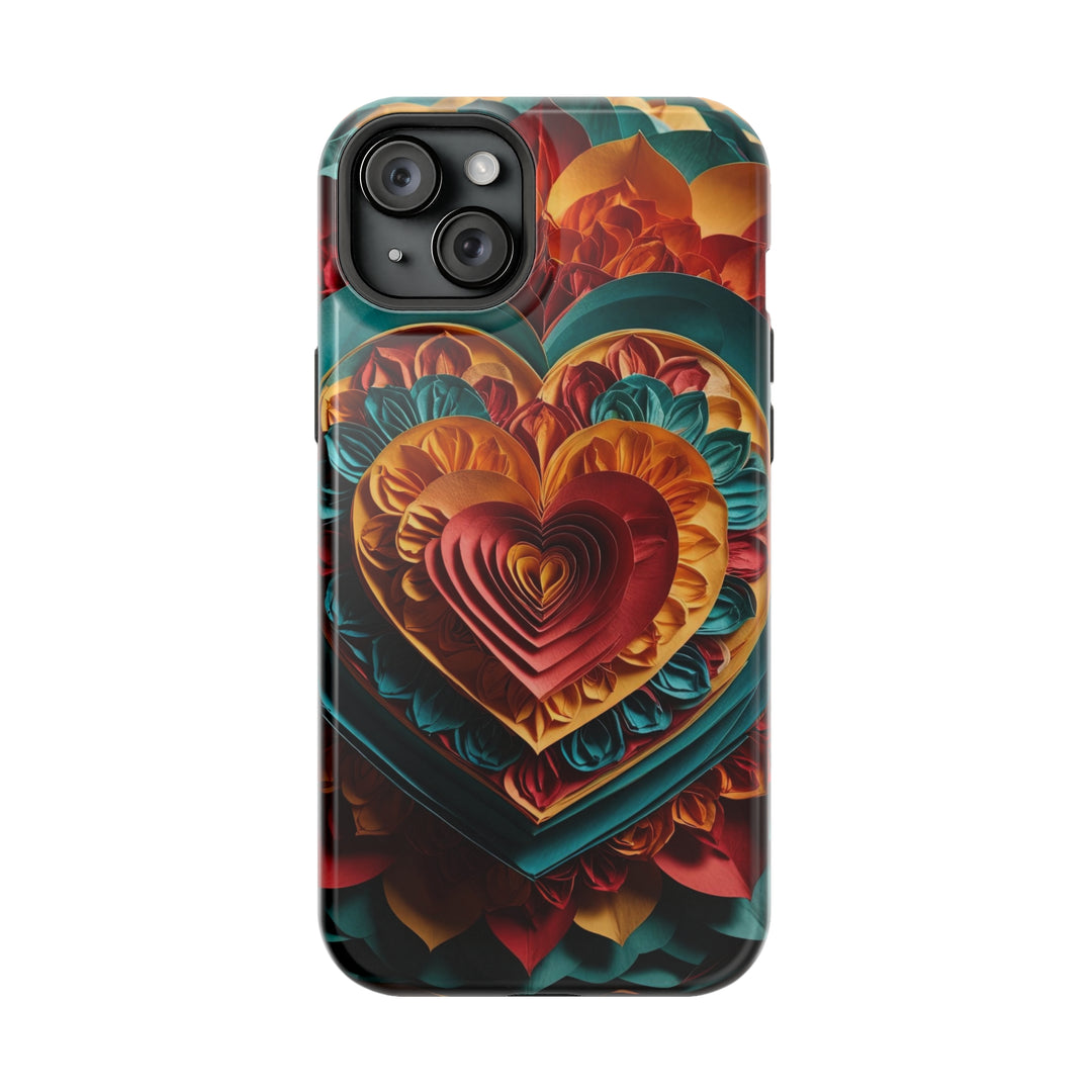 Vibrant Layered Heart - MagSafe Tough Case