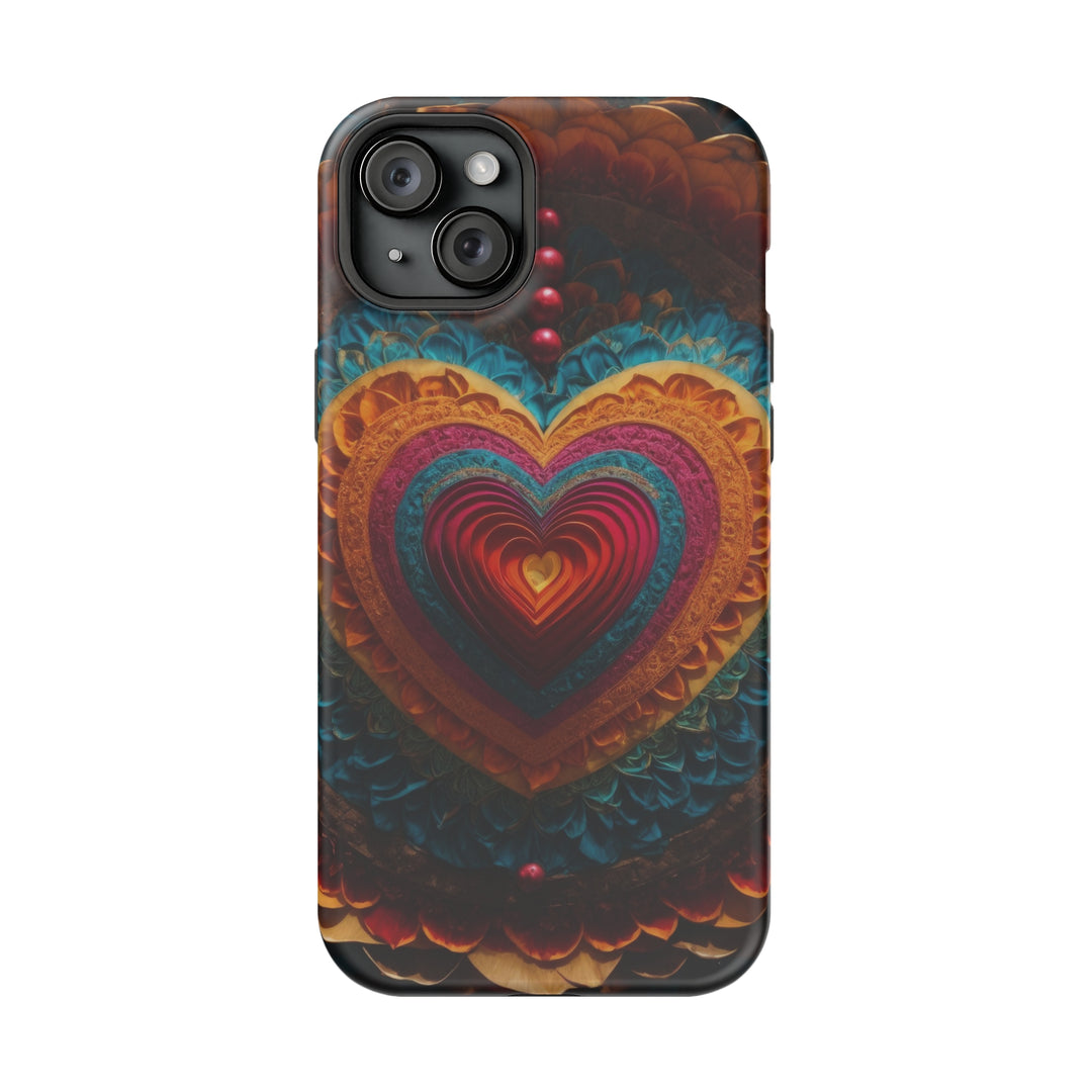 Vibrant Heart Mandala - MagSafe Tough Case