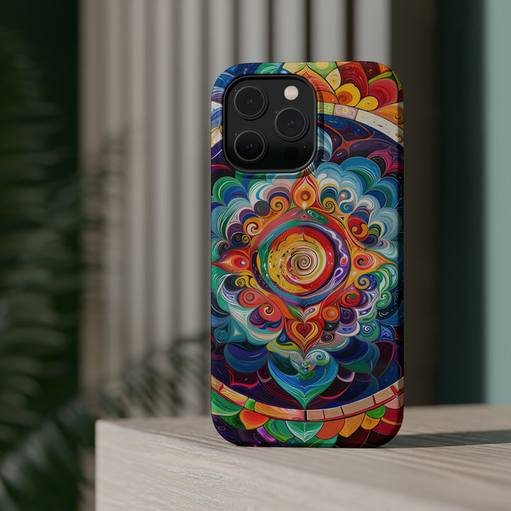 Vibrant Cosmic Mandala - MagSafe Tough Case