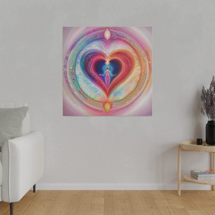 Cosmic Heart Embrace - Matte Canvas