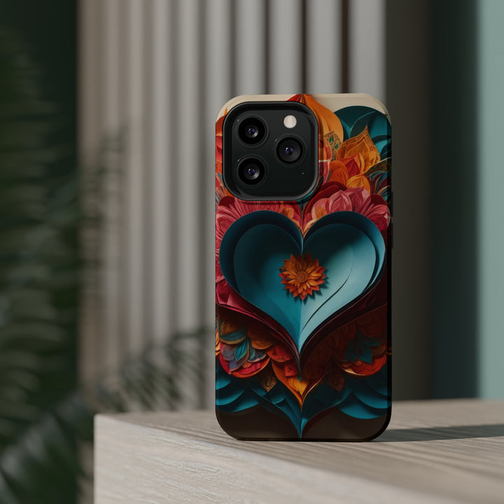 Colorful Heart Blossoms - MagSafe Tough Case