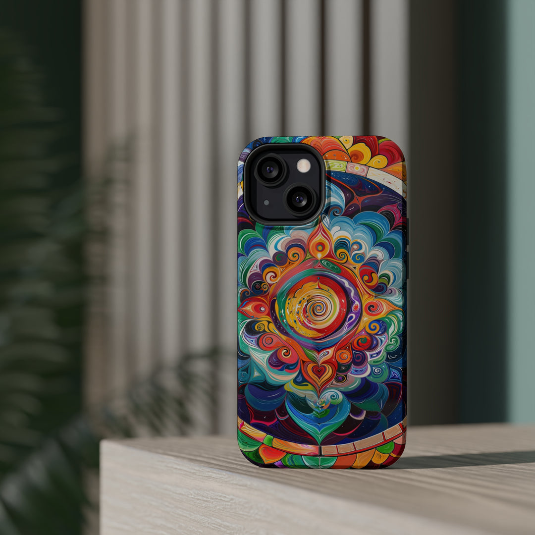 Vibrant Cosmic Mandala - MagSafe Tough Case