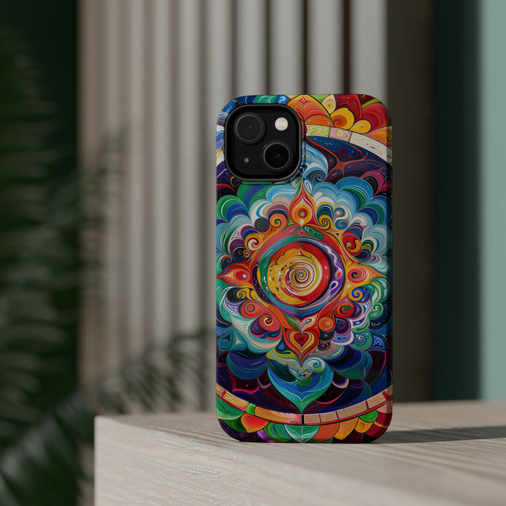 Vibrant Cosmic Mandala - MagSafe Tough Case