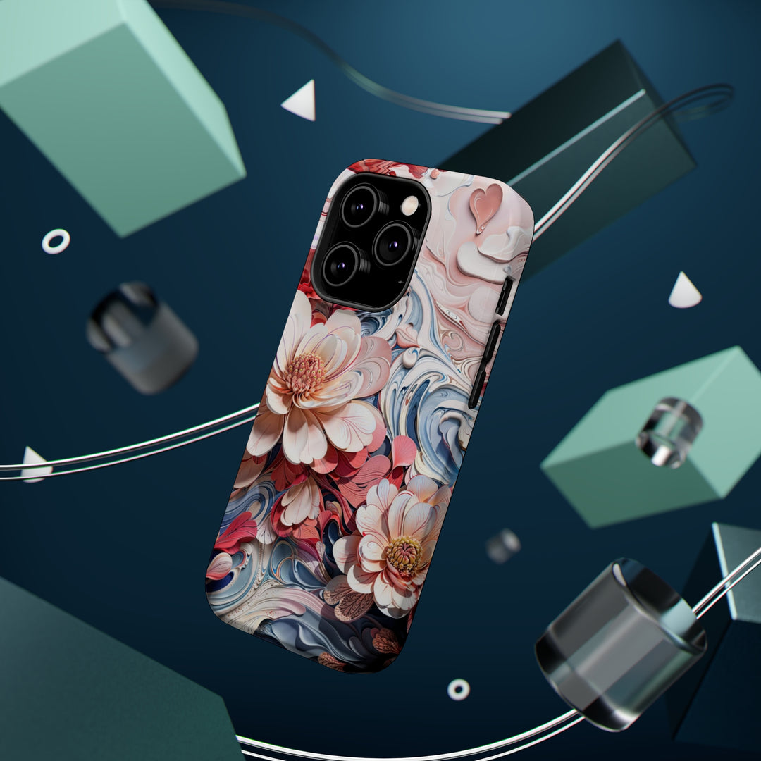 Floral Marble Whirls - MagSafe Tough Case