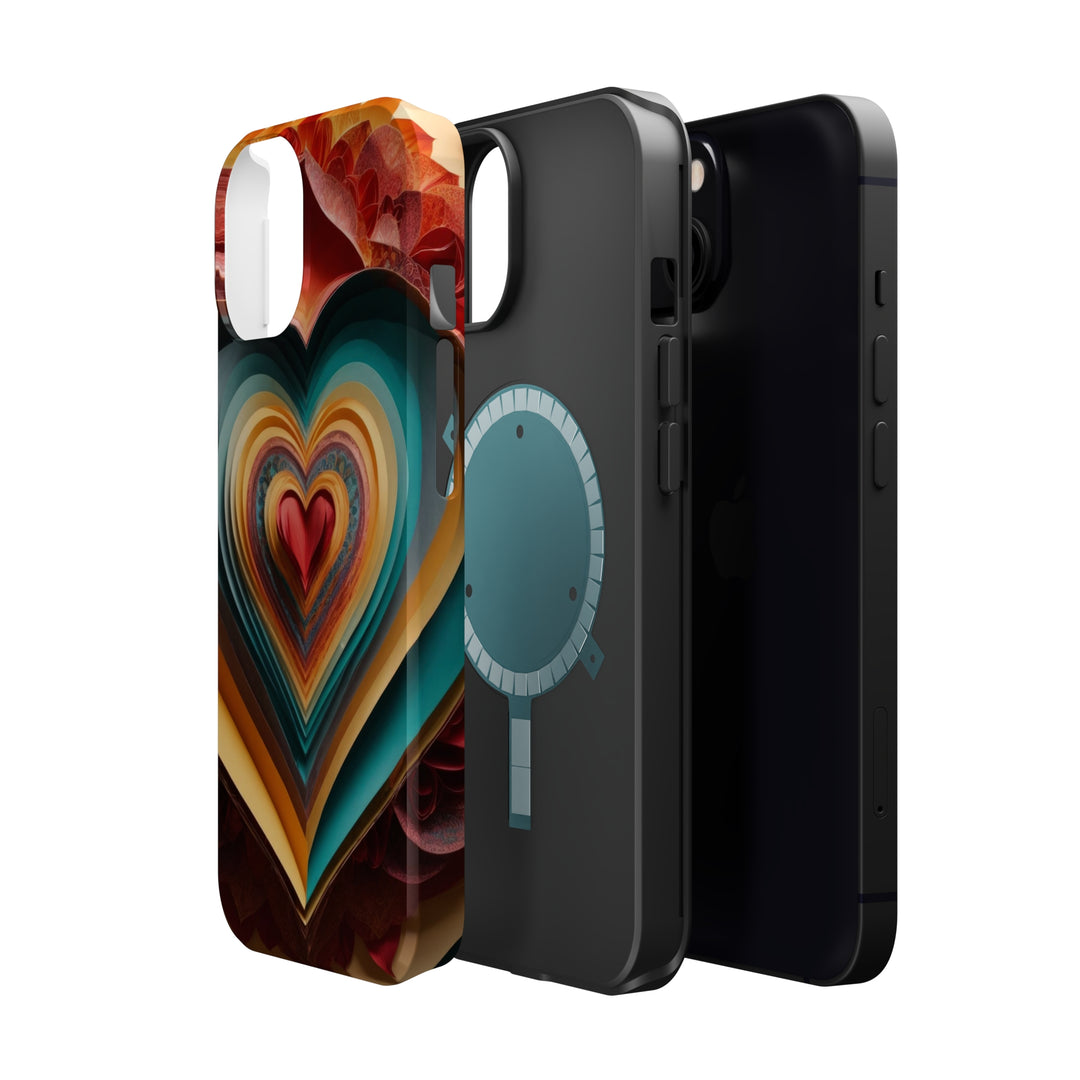 Layered Heart Blossoms - MagSafe Tough Case