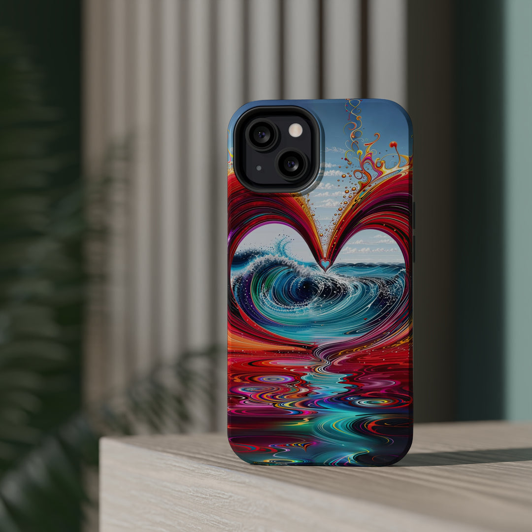 Vibrant Heart Waves - MagSafe Tough Case