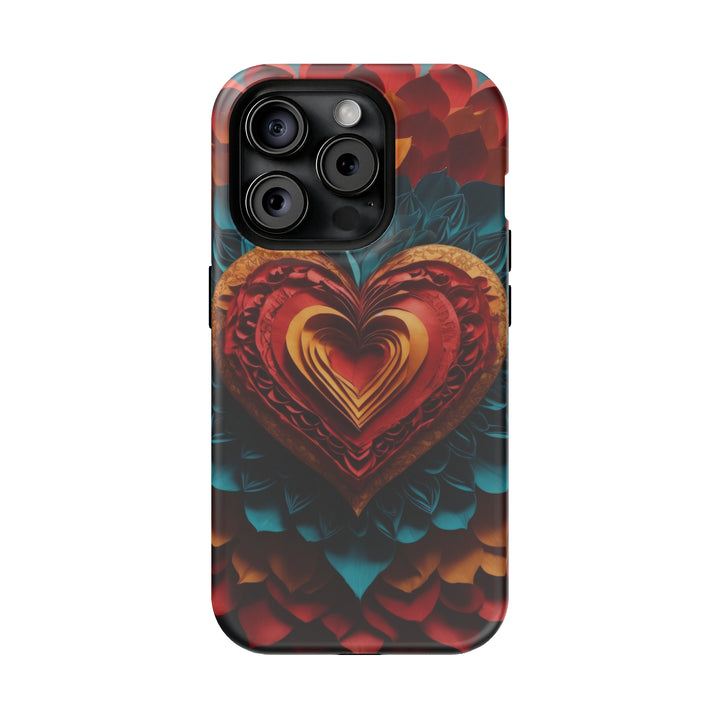 Vibrant Heart Bloom - MagSafe Tough Case