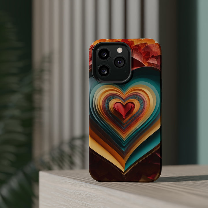 Layered Heart Blossoms - MagSafe Tough Case