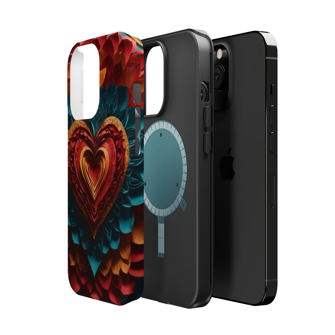 Vibrant Heart Bloom - MagSafe Tough Case