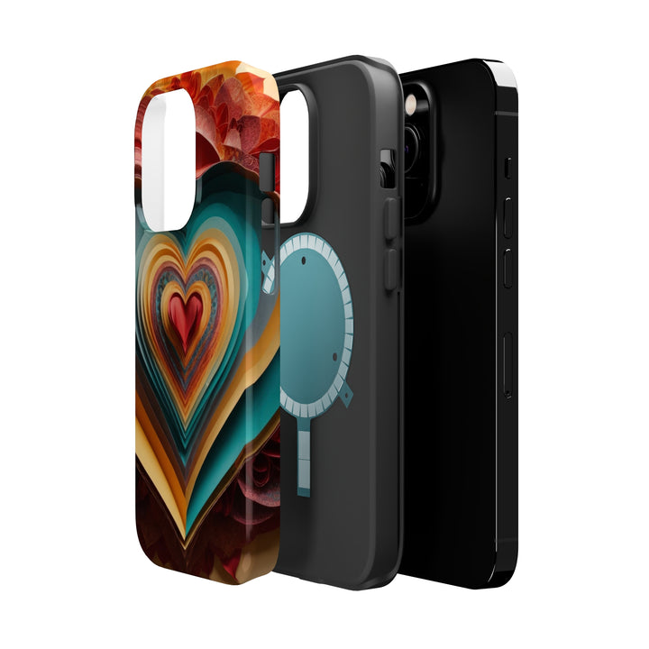 Layered Heart Blossoms - MagSafe Tough Case