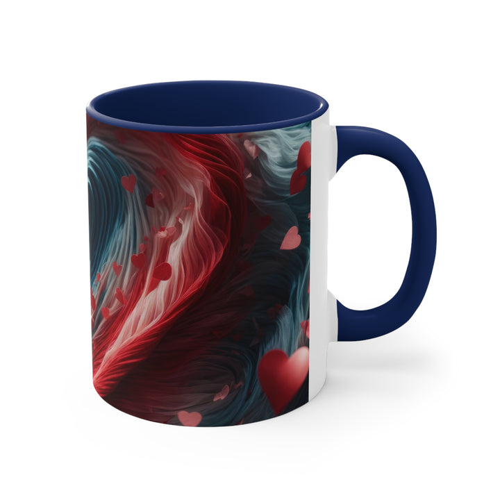 Swirling Heart Embrace - Accent Coffee Mug