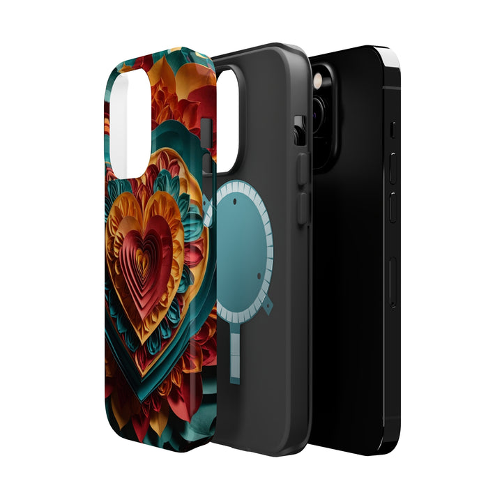 Vibrant Layered Heart - MagSafe Tough Case