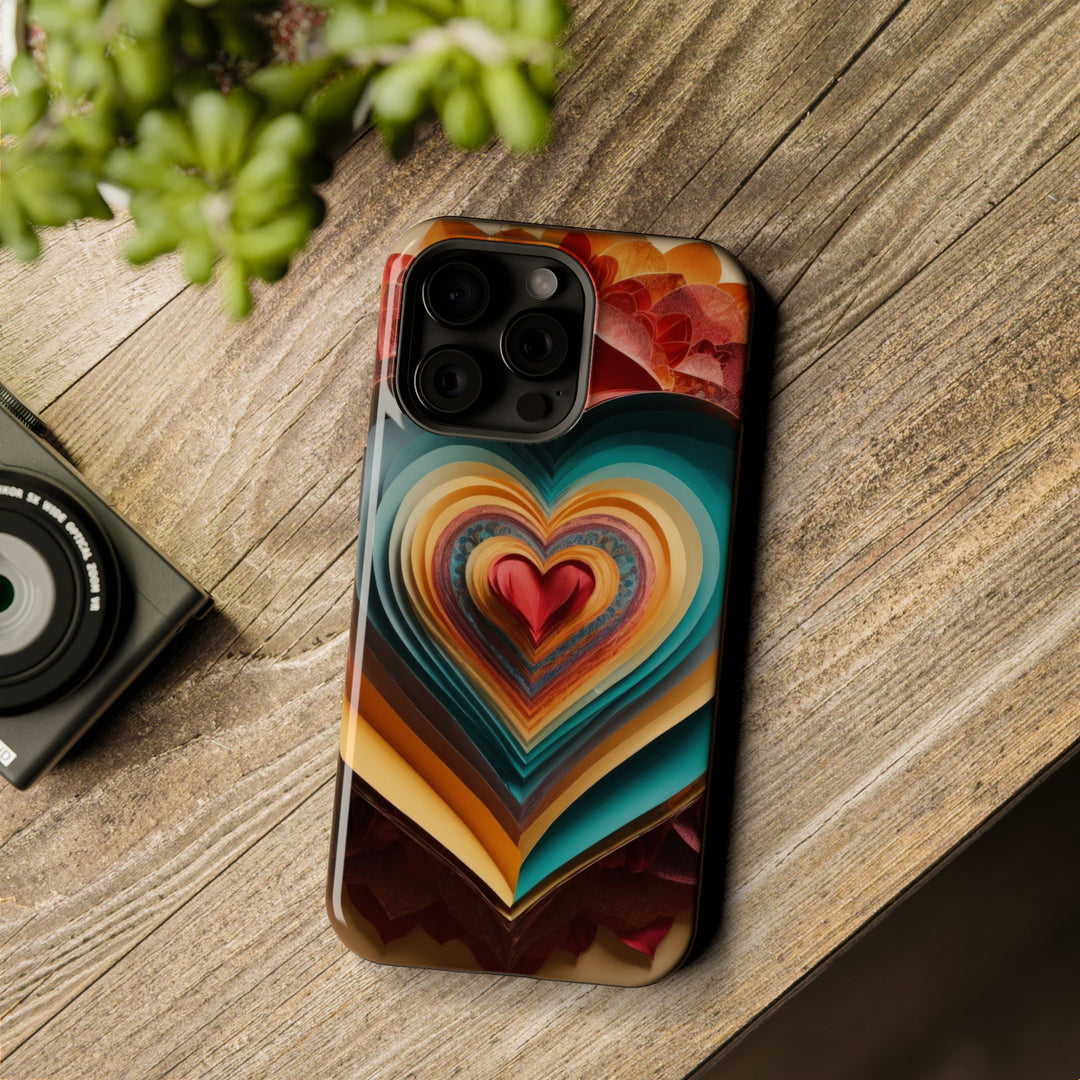 Layered Heart Blossoms - MagSafe Tough Case