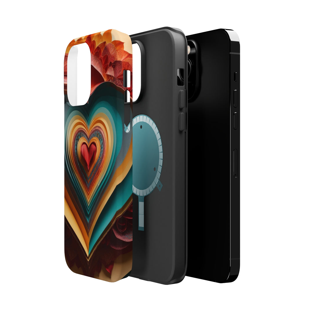 Layered Heart Blossoms - MagSafe Tough Case