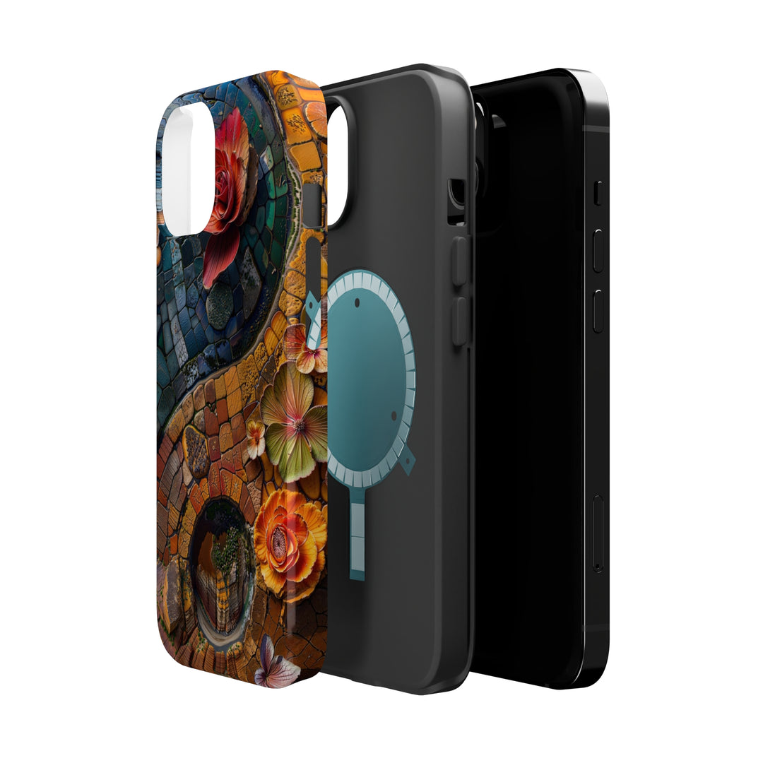 Spiraling Floral Mosaic - MagSafe Tough Case