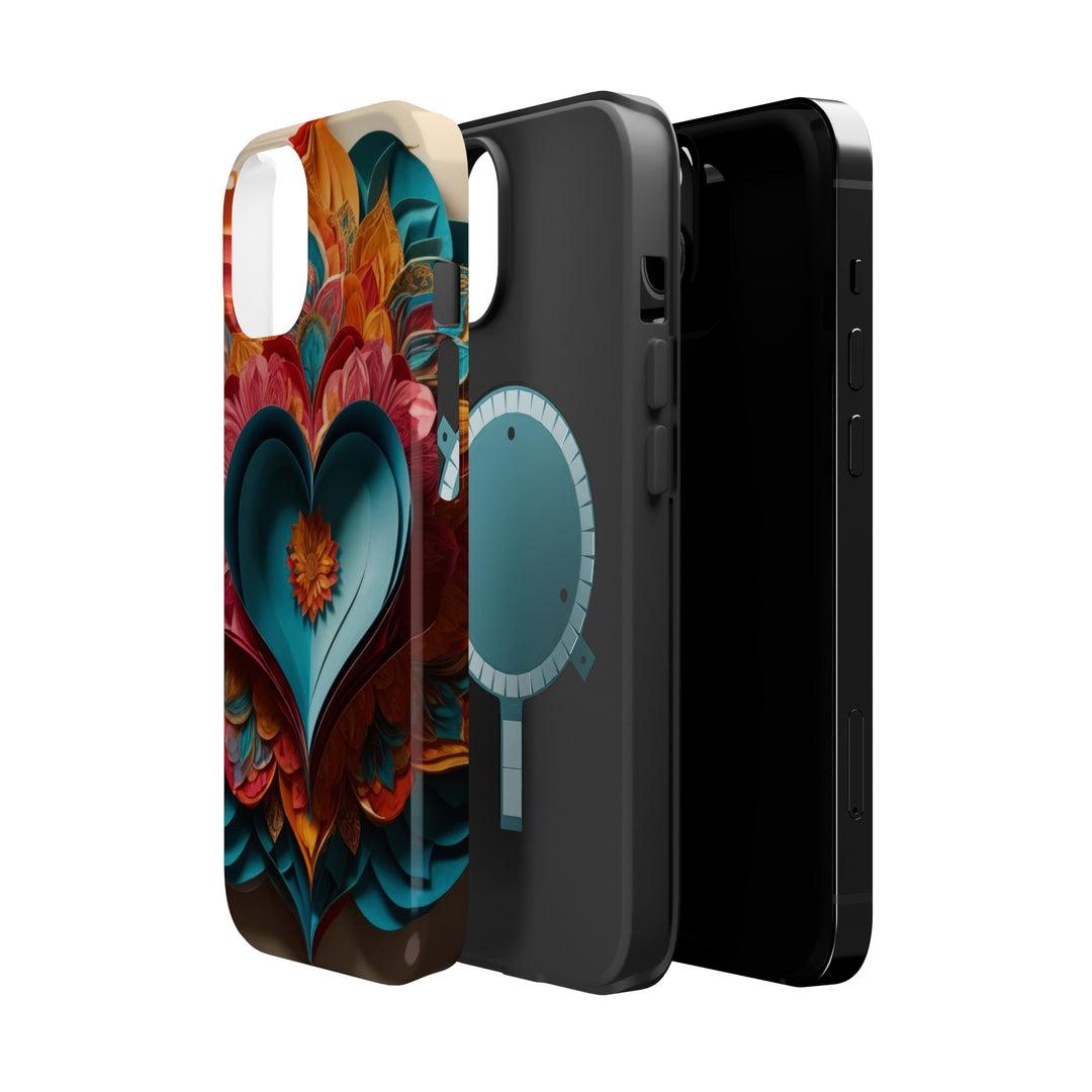 Colorful Heart Blossoms - MagSafe Tough Case