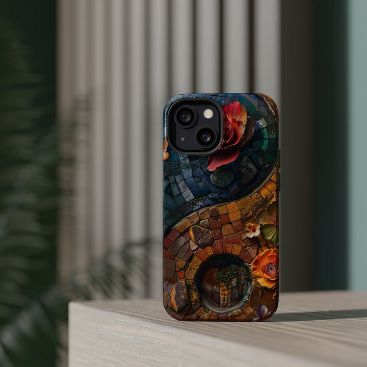 Spiraling Floral Mosaic - MagSafe Tough Case