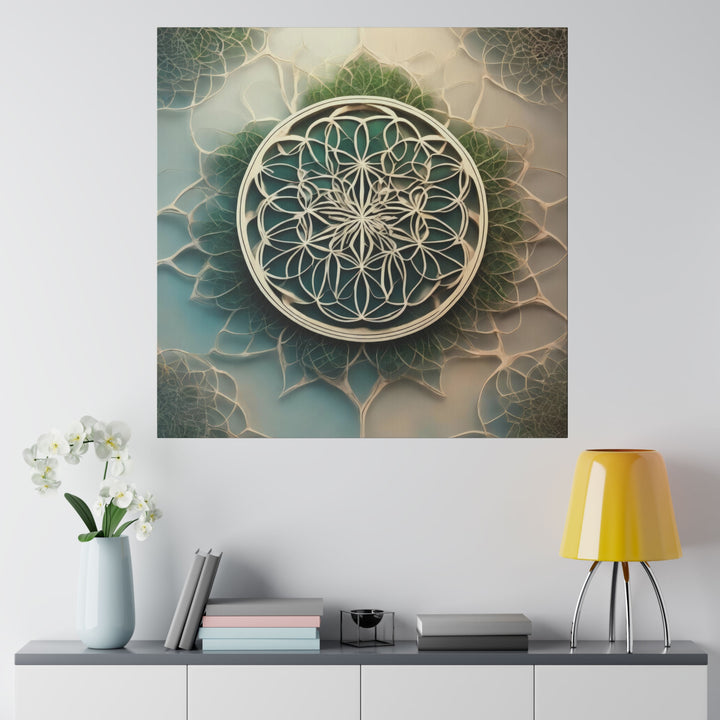 Circular Geometric Pattern - Matte Canvas