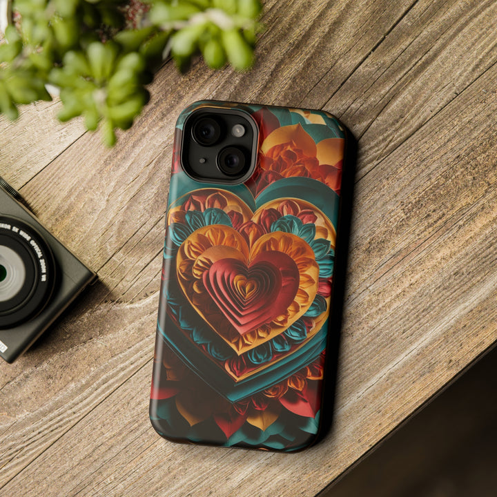 Vibrant Layered Heart - MagSafe Tough Case