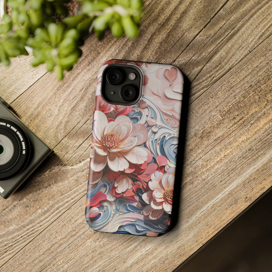 Floral Marble Whirls - MagSafe Tough Case