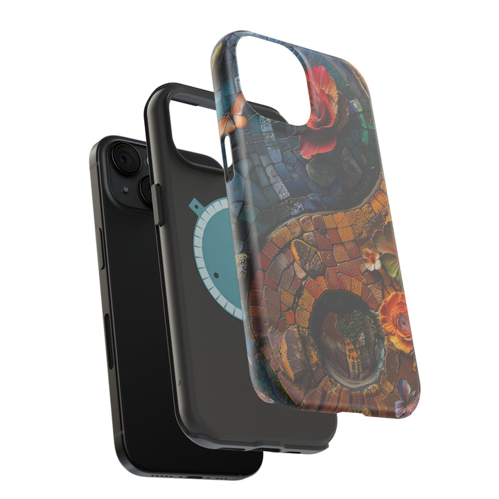 Spiraling Floral Mosaic - MagSafe Tough Case