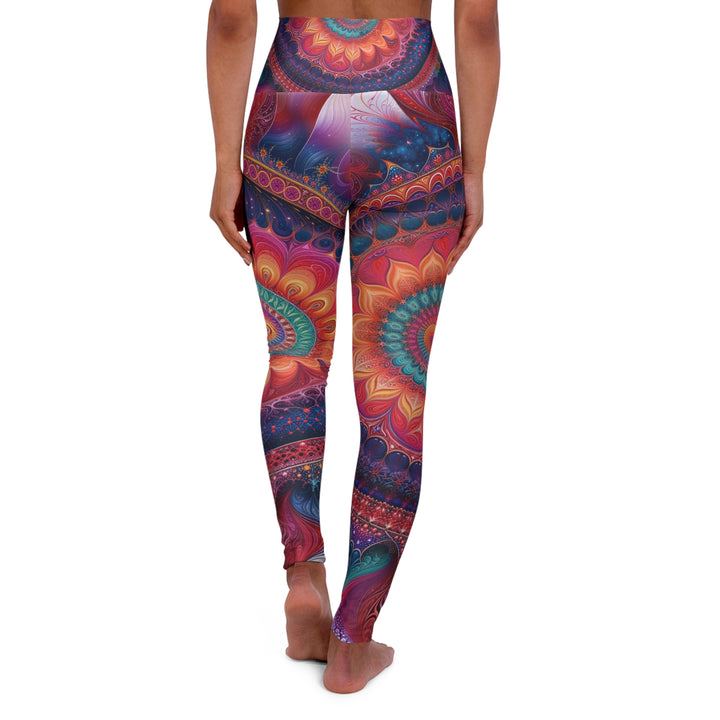 Vibrant Spiral Mandala - High Waisted AOP Yoga Leggings