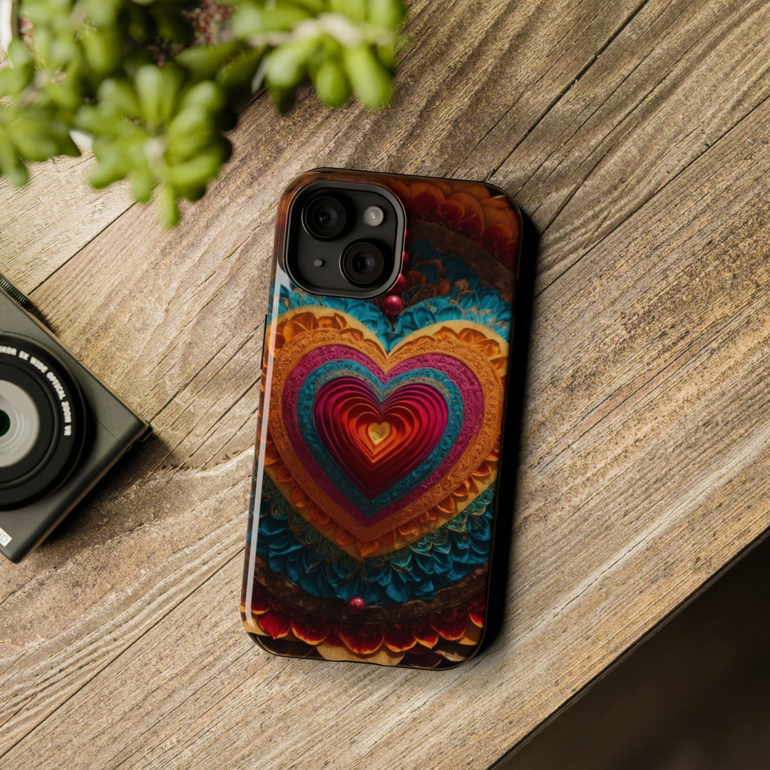 Vibrant Heart Mandala - MagSafe Tough Case