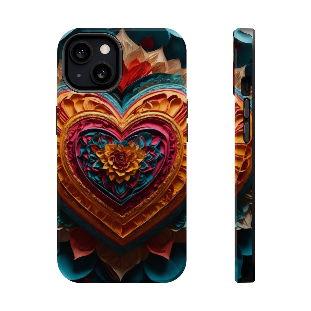 Vibrant Heart Bloom - MagSafe Tough Case