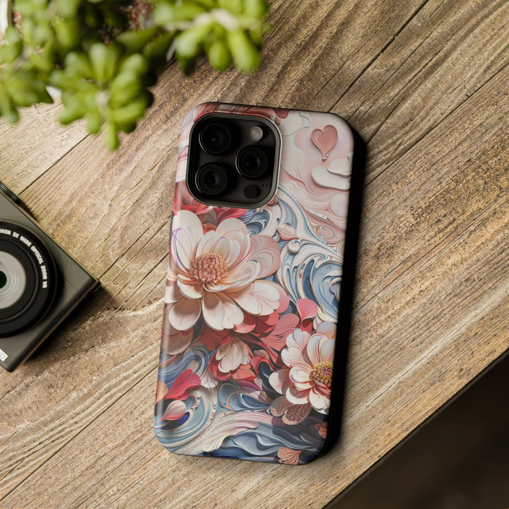 Floral Marble Whirls - MagSafe Tough Case