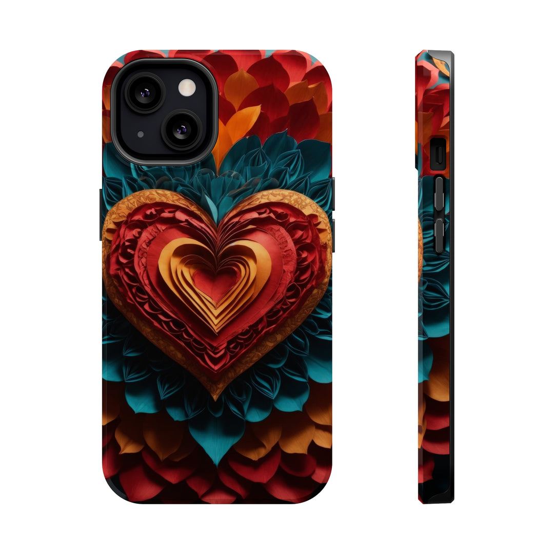 Vibrant Heart Bloom - MagSafe Tough Case