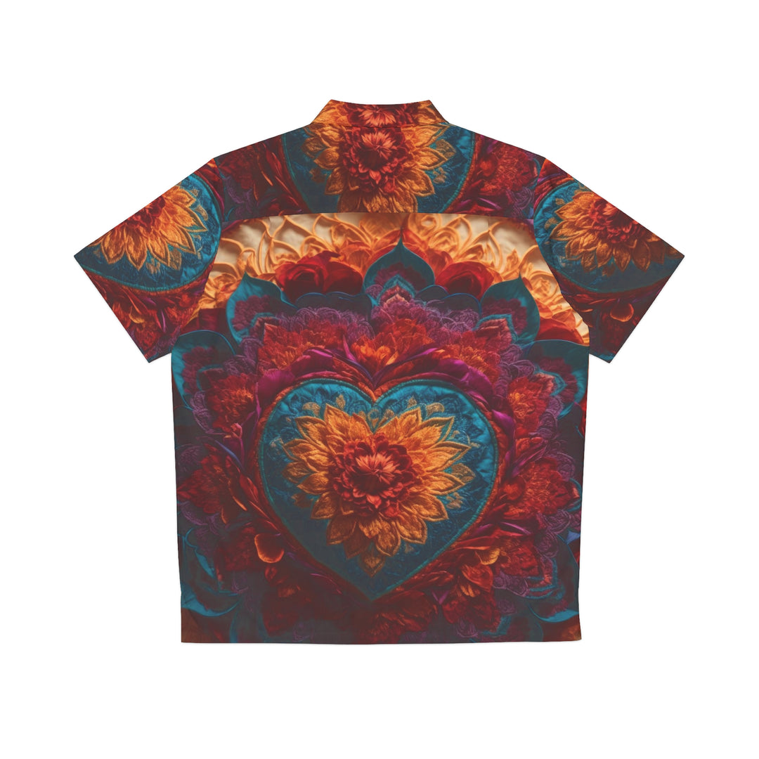 Radiant Floral Mandala - Men's Hawaiian Shirt