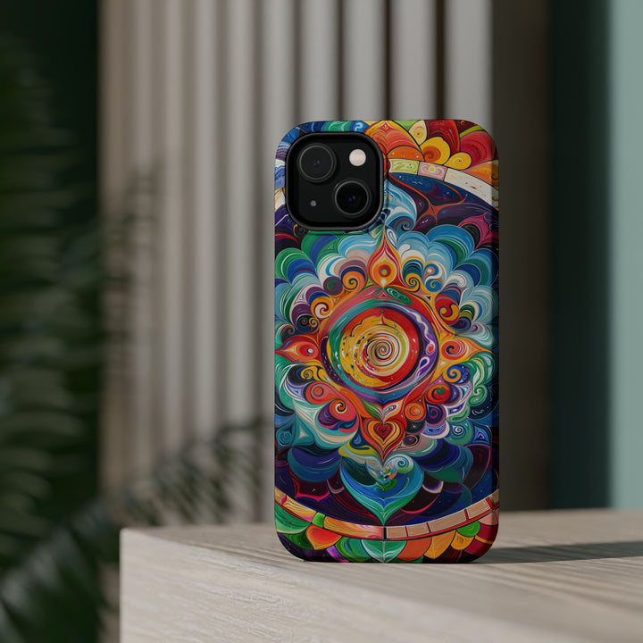 Vibrant Cosmic Mandala - MagSafe Tough Case