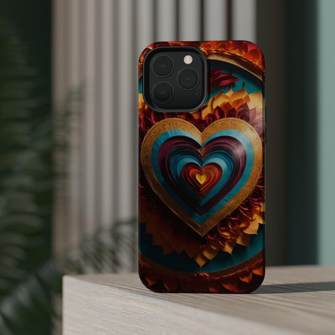 Vibrant Layered Heart - MagSafe Tough Case