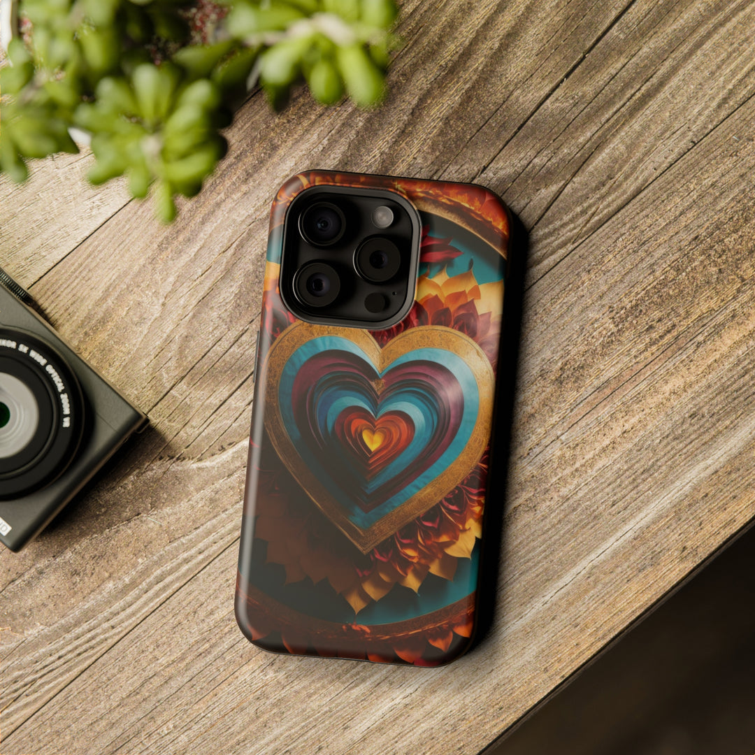 Vibrant Layered Heart - MagSafe Tough Case