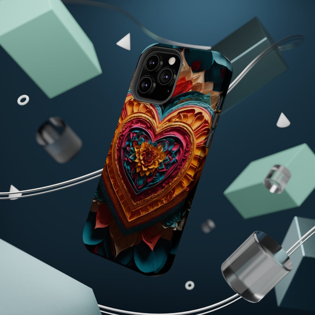 Vibrant Heart Bloom - MagSafe Tough Case