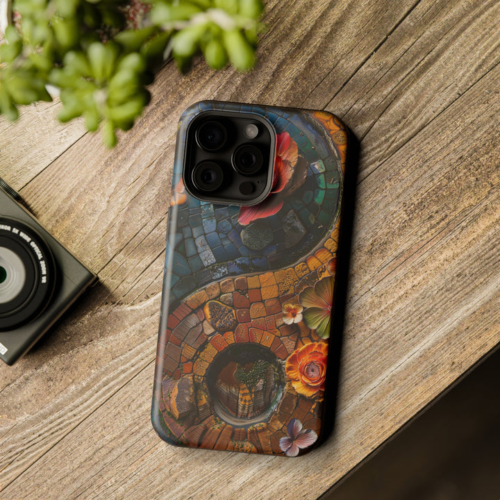 Spiraling Floral Mosaic - MagSafe Tough Case