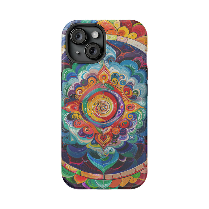 Vibrant Cosmic Mandala - MagSafe Tough Case