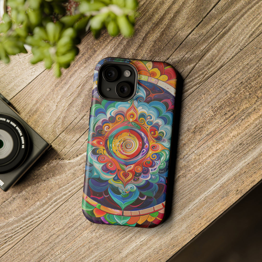 Vibrant Cosmic Mandala - MagSafe Tough Case