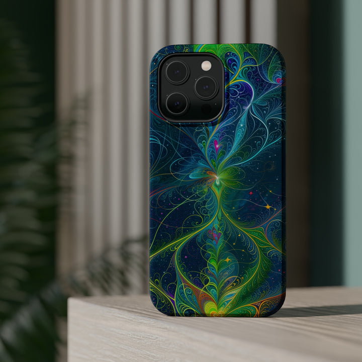 Vibrant Fractal Blossom - MagSafe Tough Case