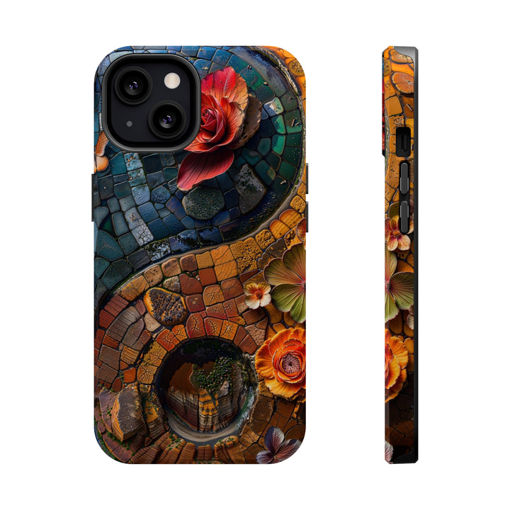 Spiraling Floral Mosaic - MagSafe Tough Case