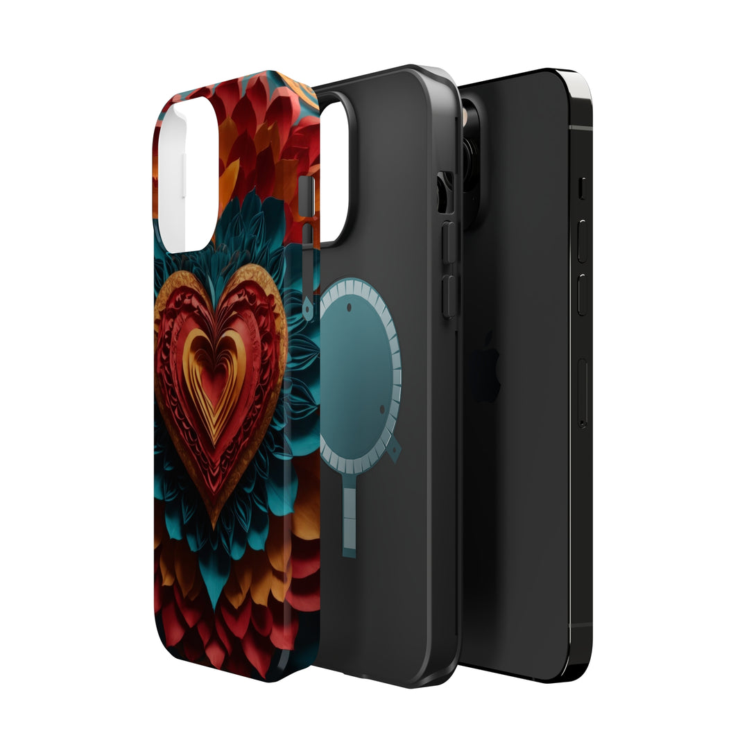 Vibrant Heart Bloom - MagSafe Tough Case