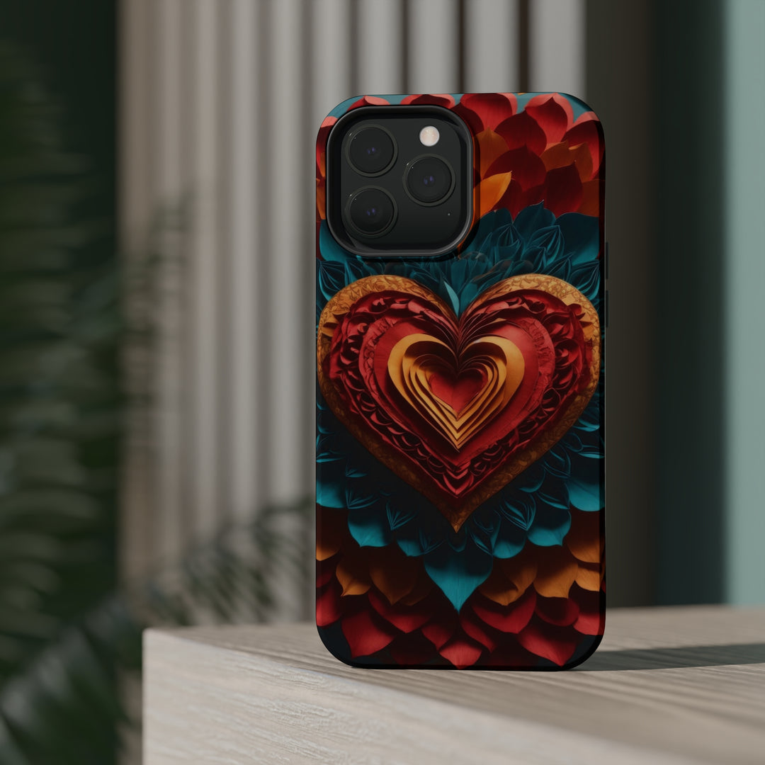 Vibrant Heart Bloom - MagSafe Tough Case