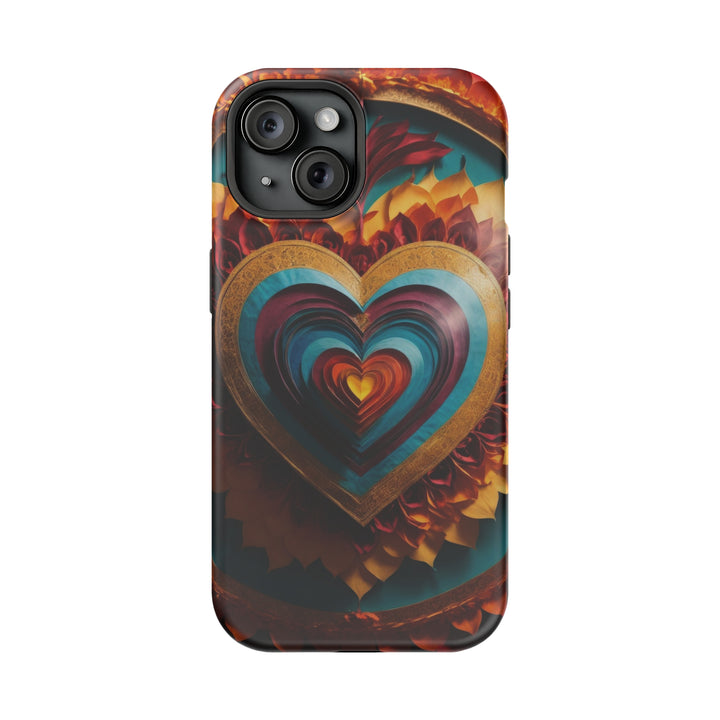 Vibrant Layered Heart - MagSafe Tough Case