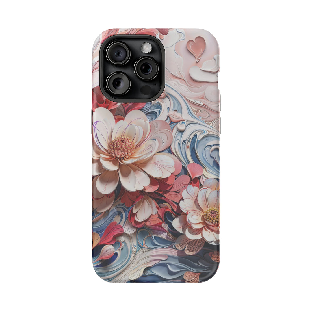 Floral Marble Whirls - MagSafe Tough Case