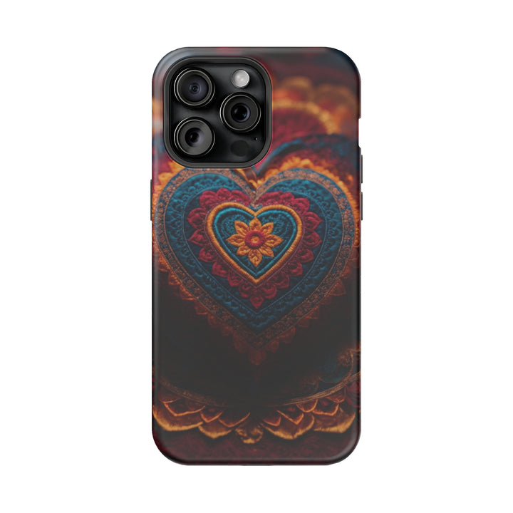 Embroidered Textile Heart - MagSafe Tough Case